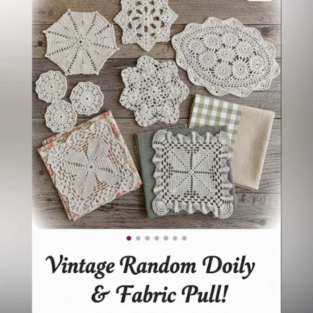 Fabric and Doily Pull